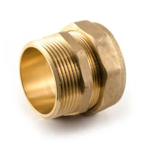 22 mm brass Pipe fitting to connect copper 22 mm pipe to the blending valve
