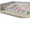 Underfloor aluminium thermal insulation for underfloor heating 1mx50m red grit