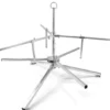 metal tripod with stand and two legs, ideal for pipe decoiler.