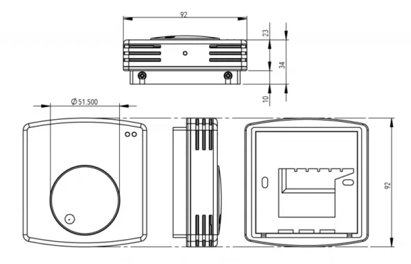 heatmiser ds1 dimensions