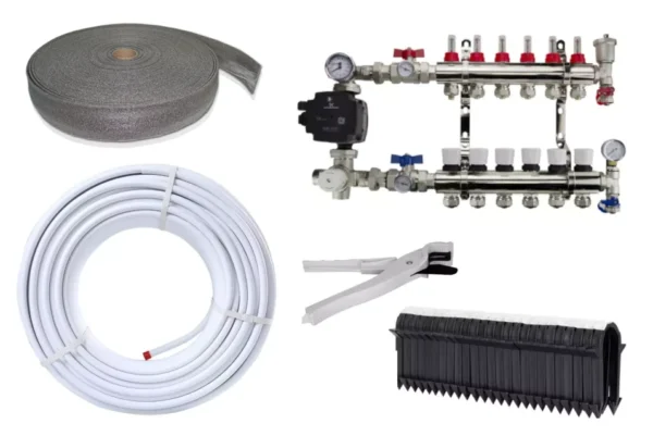 low profile 12mm pipe underfloor heating kit