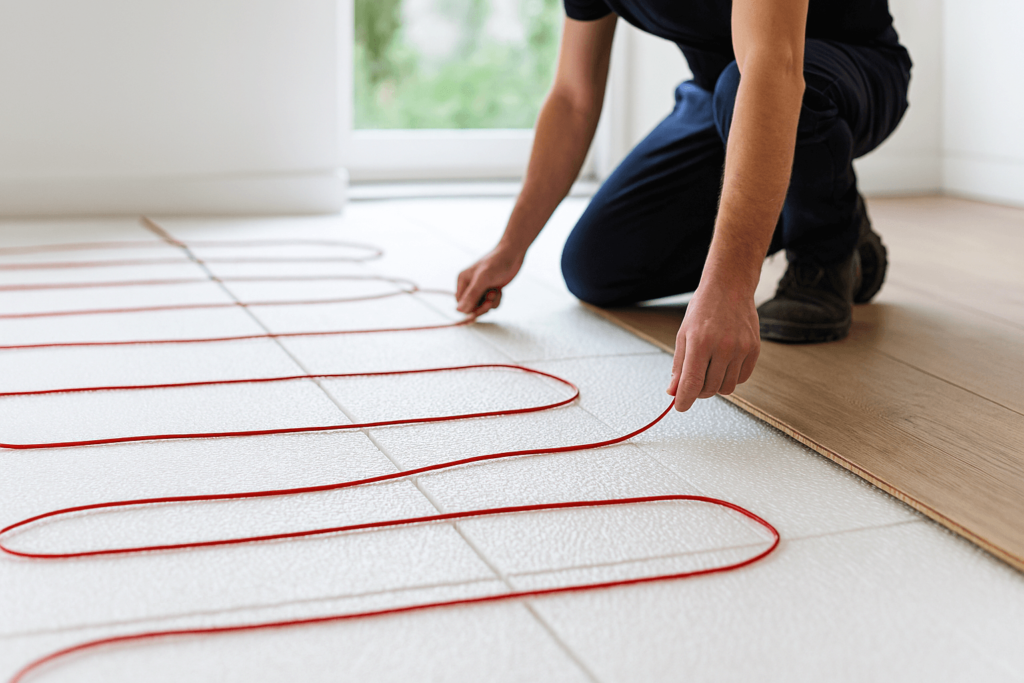 How to Lay Insulating Board for Electric Underfloor Heating | The ...