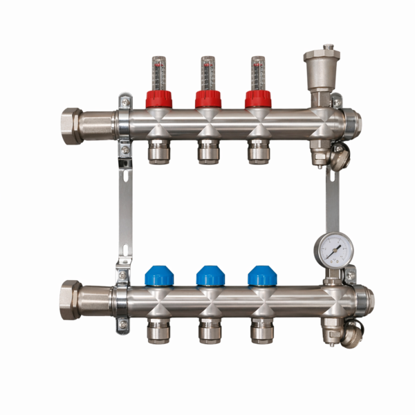 part of a manifold system Manifold valves and gauges