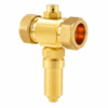 28mm brass anti-freeze valve with compression fittings for air source heat pump frost protection