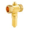 28mm brass anti-freeze valve with compression fittings for air source heat pump frost protection