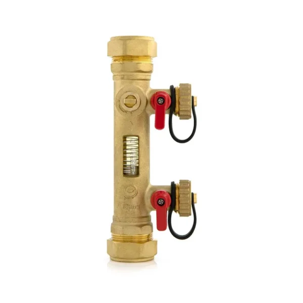 22mm Heat Pump Flow Balancing Valve with Fill & Flush